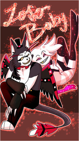 angel and husk from hazbin hotel